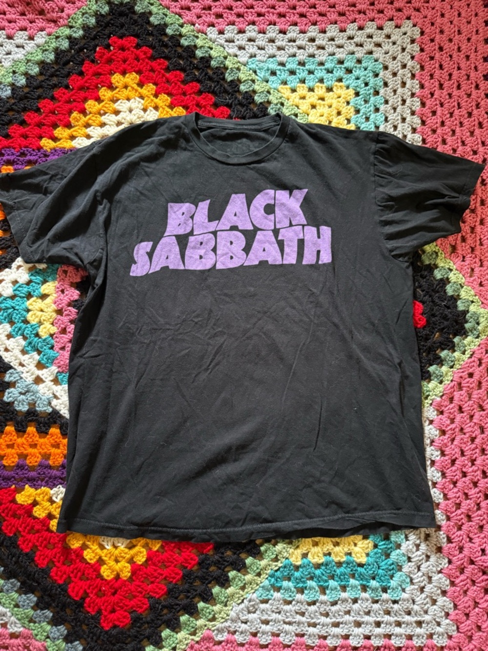 Black Sabbath Band Tee with Purple Logo